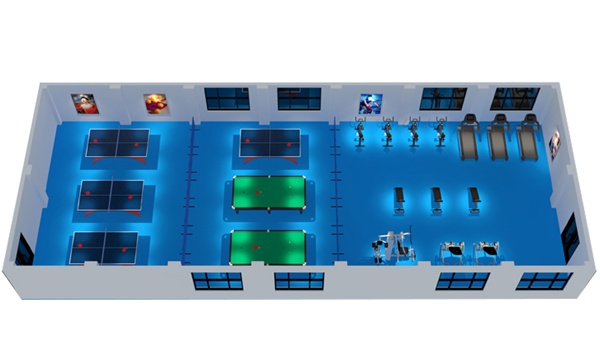 200平方健身房配置方案-广西KS娱乐体育体育健身器材有限公司
