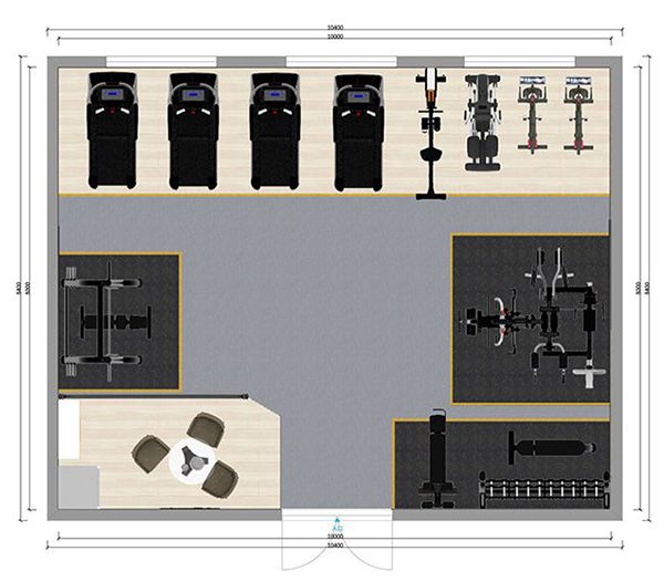 80平方健身房配置方案-广西KS娱乐体育体育健身器材有限公司